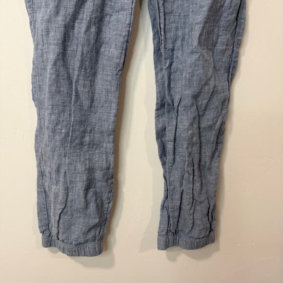 Athleta Women's Retreat Linen Jogger Blue 4 Beach Flowy Lightweight - Picture 3 of 10